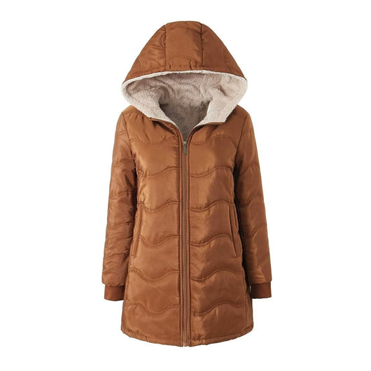 Sudadera con Capucha Estampado Geométrico Onda - Algodón Térmico Forrado - Image 4