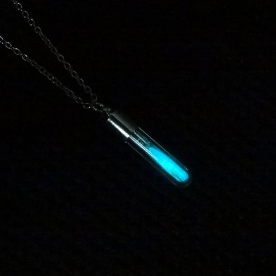 Collar Tubo de Vidrio con Polvo Luminoso - Image 12