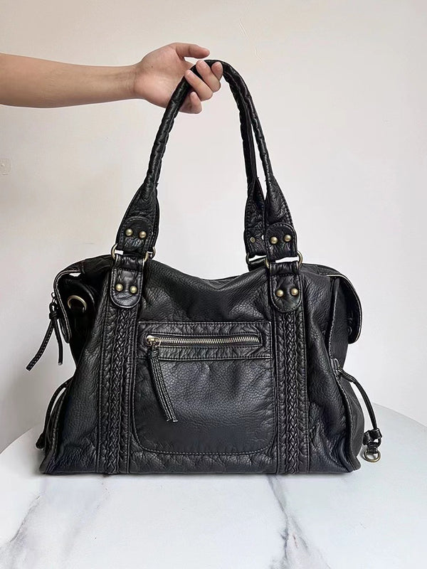 Bolso Mensajero Retro Francés para Mujer - Estilo Motociclista Vintage - Image 6