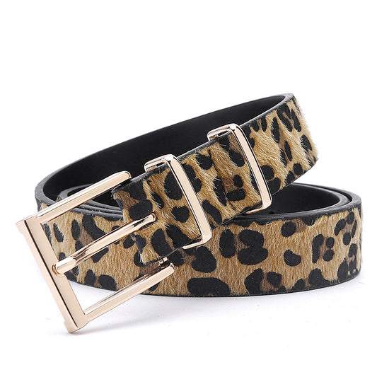 Cinturón de Crin de Caballo con Estampado Leopardo - Estilo Creativo Femenino - Image 2