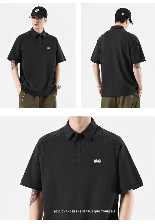 Polo Deconstruido con Costuras Americanas de Manga Corta para Hombre - Image 13