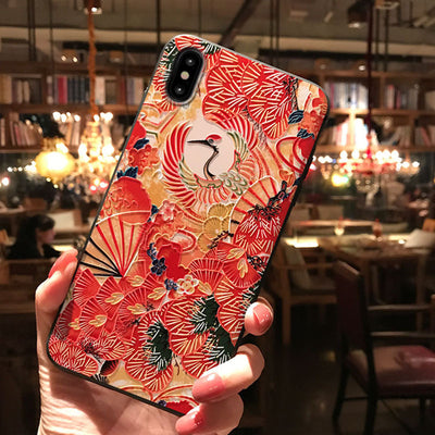 Funda Negra Mate con Diseño Chino Grabado - Image 4