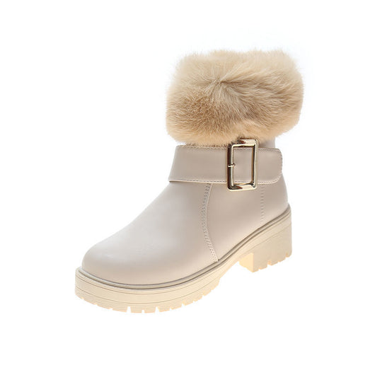Botas de Nieve Plataforma Velvet con Pelaje de Conejo - Image 2