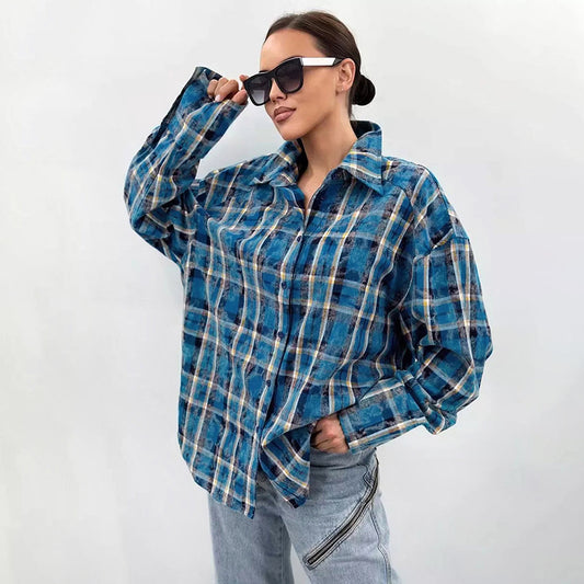 Camiseta Retro Desgastada de Largo Medio para Mujer