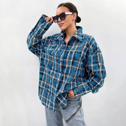 Camiseta Retro Desgastada de Largo Medio para Mujer