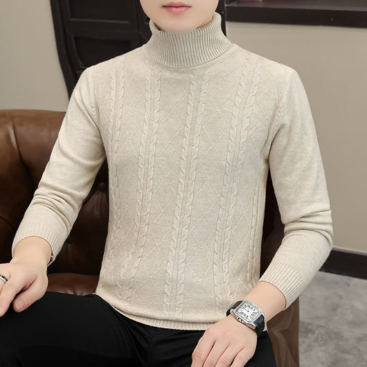 Suéter de Cuello Alto para Hombre con Tejido Trenzado - Image 5