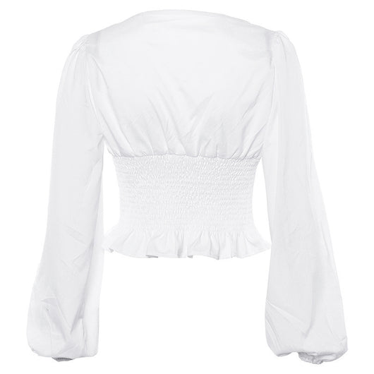 Blusa Larga de Gasa con Cuello Cuadrado - Diseño Minimalista y Elegante - Image 9