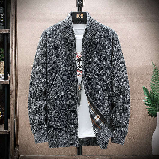 Suéter Casual con Cuello Tipo Abrigo - Tejido Elegante y Versátil - Image 3
