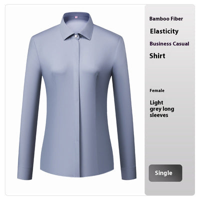 Camisa Profesional de Fibra de Bambú Blanca para Hombre - Image 7