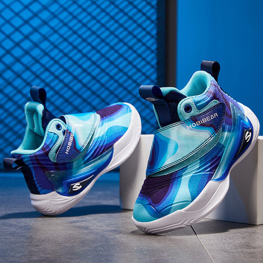 Zapatillas de Baloncesto Infantiles Ligeras con Cuero Transpirable - Image 5