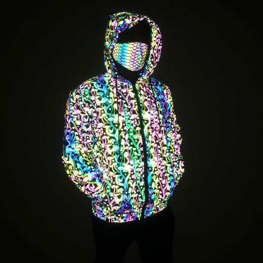 Chaqueta Cortaviento Reflectante Symphony Luminous con Capucha