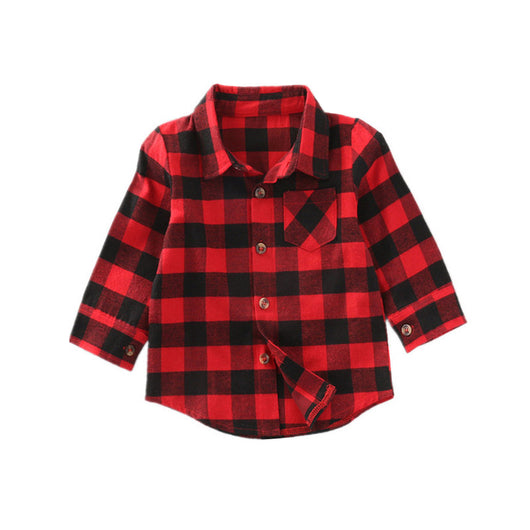 Camisa a Cuadros de Manga Larga para Niños y Niñas - Image 10