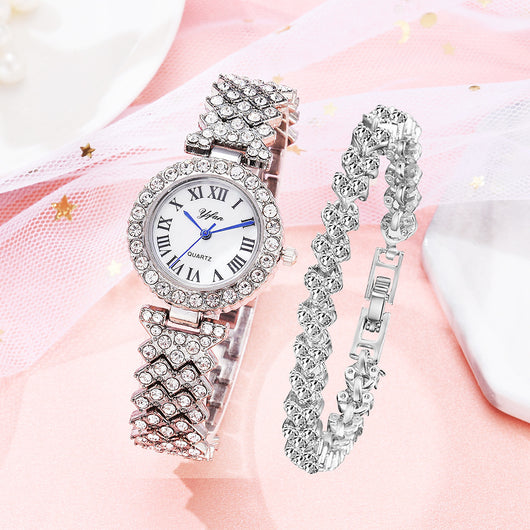 Reloj de Mujer Diamantes Escala Romana Elegancia Clásica - Image 2