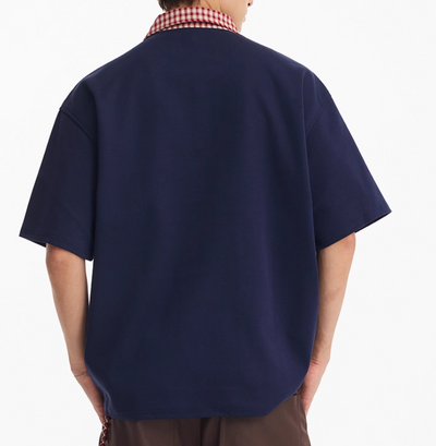 Camisa Retro de Cuadros con Solapa - Diseño Vintage de Dos Tonos - Image 10