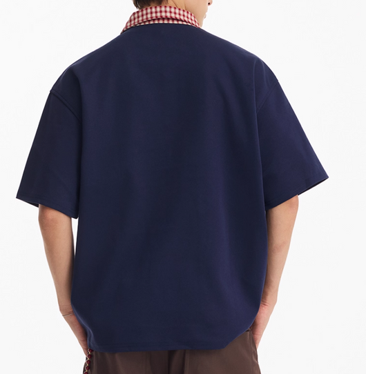 Camisa Retro de Cuadros con Solapa - Diseño Vintage de Dos Tonos - Image 10