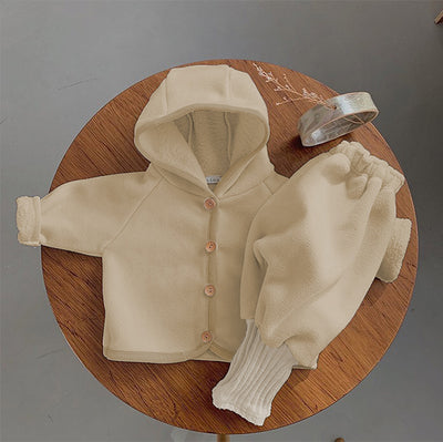 Conjunto de Abrigo Térmico para Bebé con Forro de Felpa - Sudadera y Pantalón 2 Piezas - Image 5