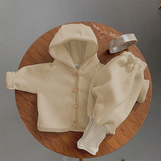 Conjunto de Abrigo Térmico para Bebé con Forro de Felpa - Sudadera y Pantalón 2 Piezas - Image 5
