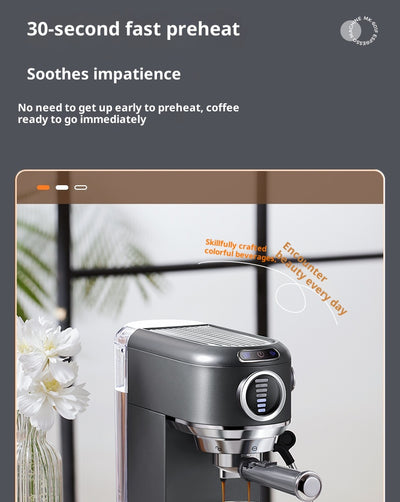 Cafetera Espresso Automática y Semiautomática con Vaporizador de Leche - Image 11