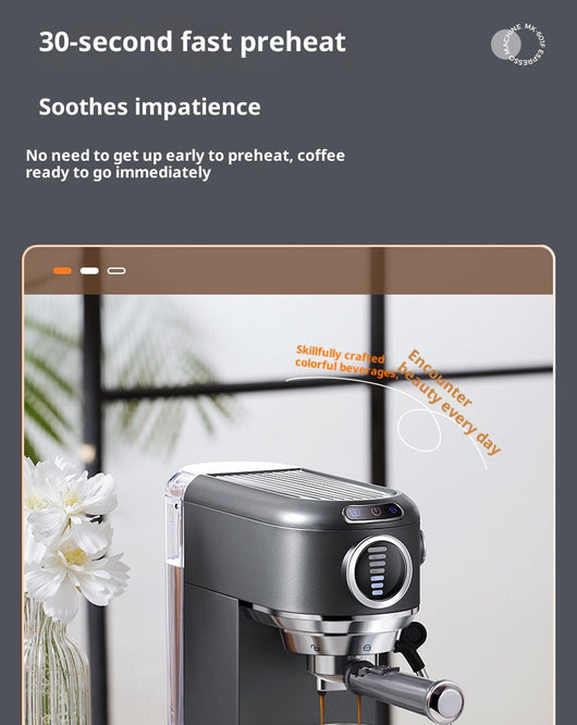 Cafetera Espresso Automática y Semiautomática con Vaporizador de Leche - Image 11
