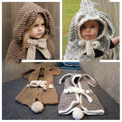 Gorros Tejidos para Niñas Invierno con Bufanda Osito Lindo Sombreros Infantiles Otoño - Image 10