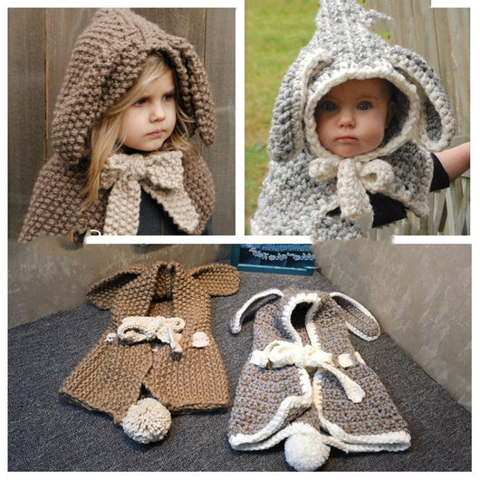 Gorros Tejidos para Niñas Invierno con Bufanda Osito Lindo Sombreros Infantiles Otoño - Image 10