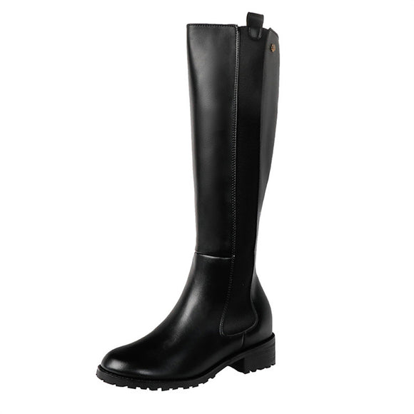 Botas Militares Altas con Suela Reforzada y Tacón Grueso