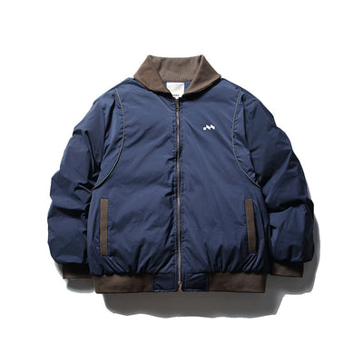 Abrigo Acolchado Retro con Cuello Alto para Hombre - Image 7