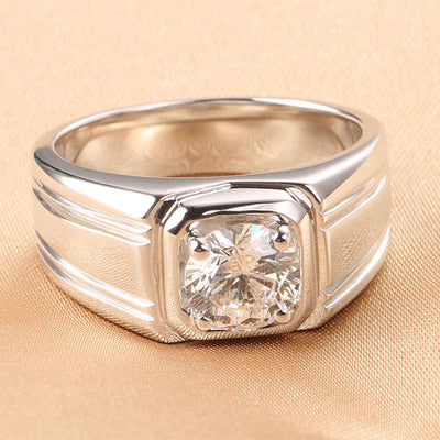 Anillo de Plata con Baño de Oro y Moissanita - Image 5