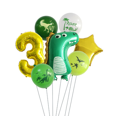 Set de Globos Números Aluminio Dinosaurio para Fiesta Temática Jungle - Image 12