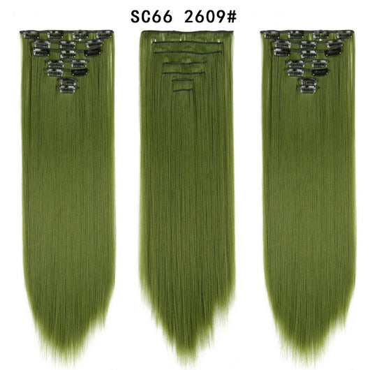Set de Extensiones de Cabello con 16 Clips - Peluca de Fibra Sintética Premium - Image 33
