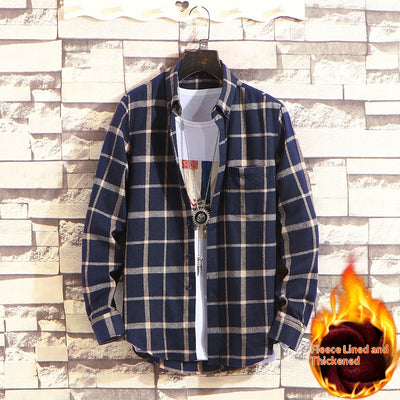 Camisa de Cuadros Casual para Hombre - Manga Larga Otoño Invierno - Image 9