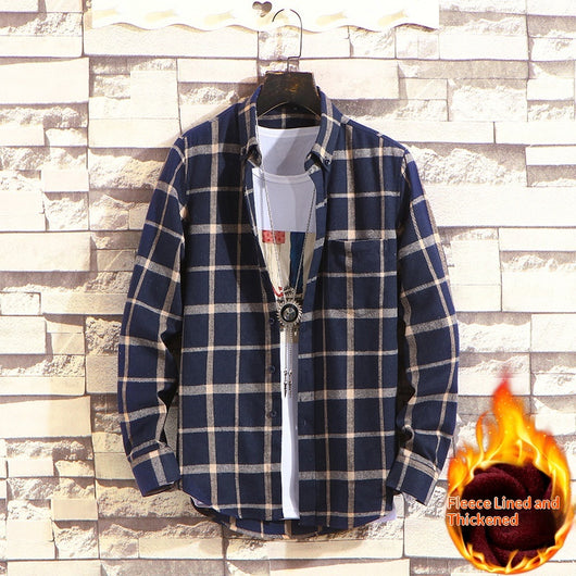 Camisa de Cuadros Casual para Hombre - Manga Larga Otoño Invierno - Image 9
