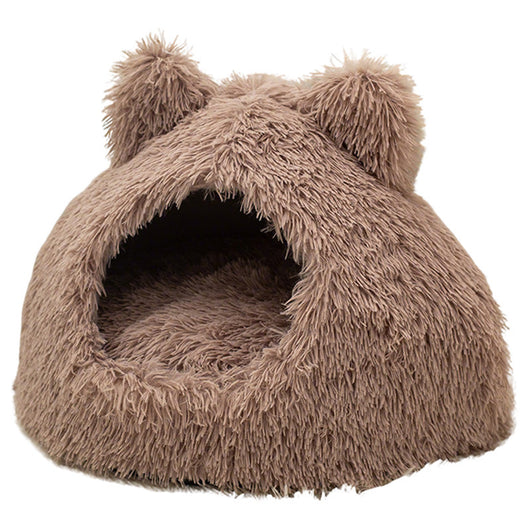 Cama Cálida Semiencerrada para Gatos con Peluche Suave - Image 5