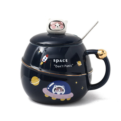 Taza Térmica Conejo Adorable con Cuchara y Tapa - Image 9