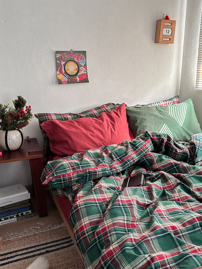 Juego de Cama Navideño Nordic 4 Piezas Algodón Teñido Lavado - Image 20
