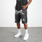 Shorts Denim Destructivo con Efecto Graffiti
