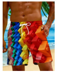 Shorts Casuales con Estampado Geométrico para Hombre - Image 11