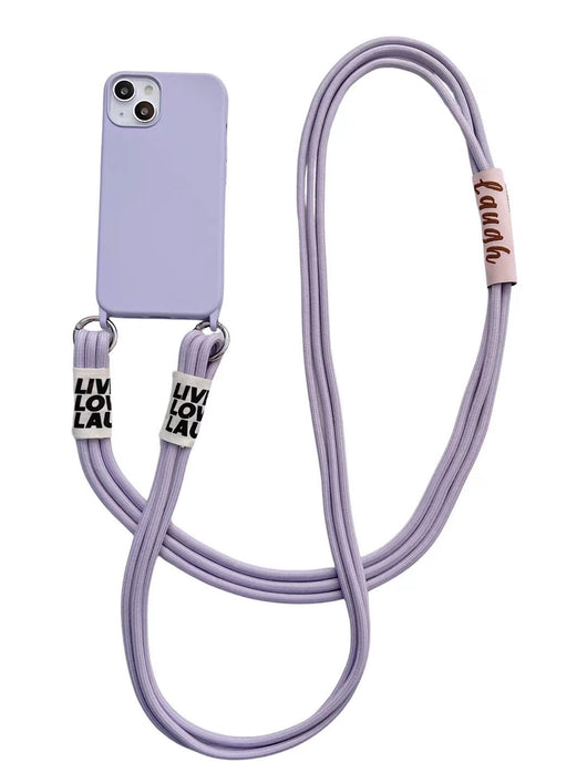 Funda Silicona para Celular con Correa Diagonal y Colgante - Image 7