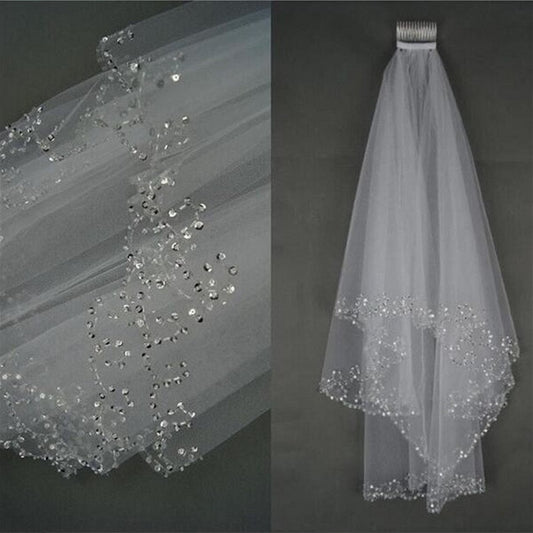 Vestido de Novia con Pedrería y Lentejuelas Brillante