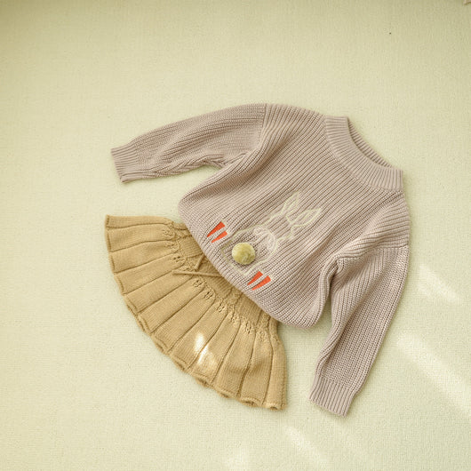 Blusa Infantil de Algodón Puro Estilo INS para Otoño e Invierno - Image 6