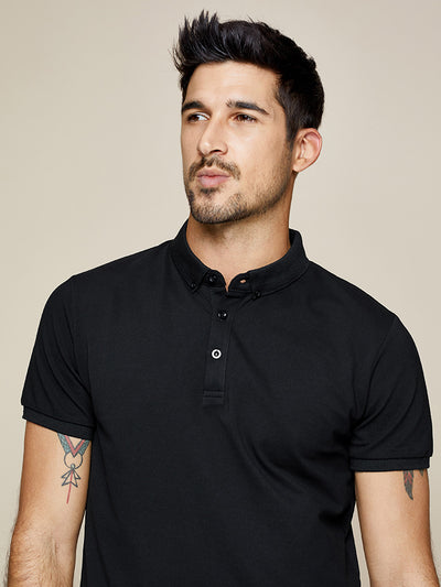 Polo Manga Corta Liso con Cuello para Hombre - Image 17