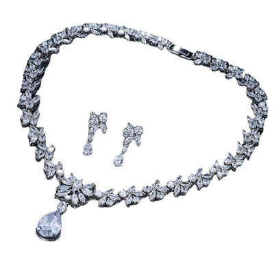 Conjunto de Collar y Aretes de Circón Brillante - Image 10
