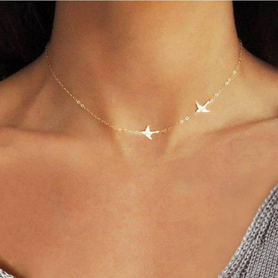 Collar de Paloma de Paz en Metal para Mujer - Diseño de Escote