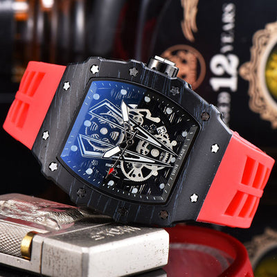 Reloj de Cuarzo Ejecutivo Diseño Barril Hueco con Calendario - Image 5