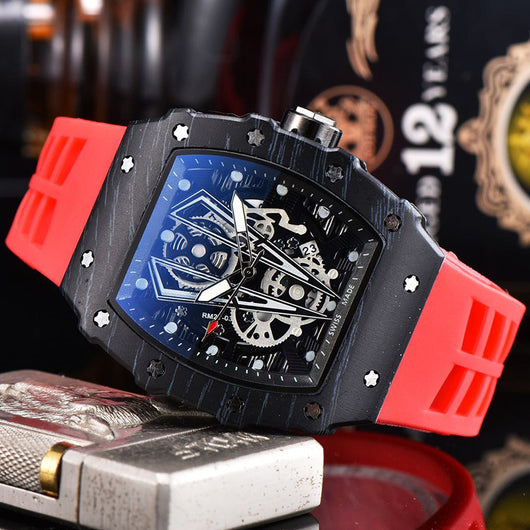 Reloj de Cuarzo Ejecutivo Diseño Barril Hueco con Calendario - Image 5