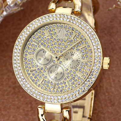 Reloj Hip Hop Cadena Cubana Diamantes Cuarzo - Image 4