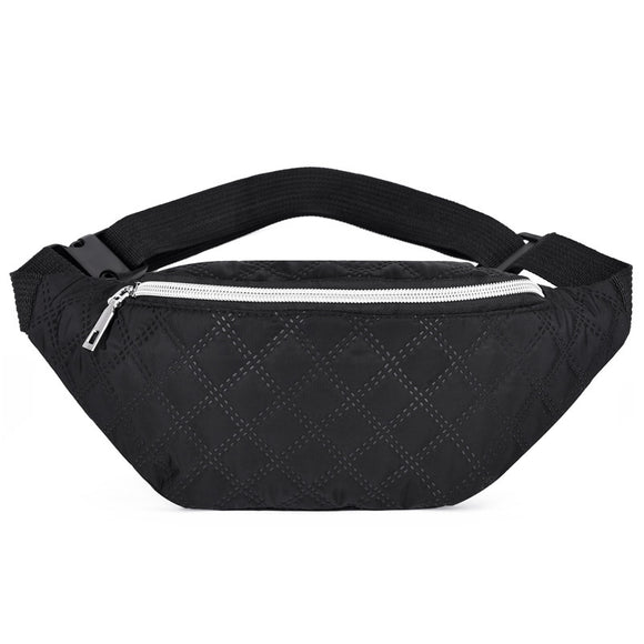 Bolsa de Cintura Nylon de Gran Capacidad Unisex con Correa Diagonal
