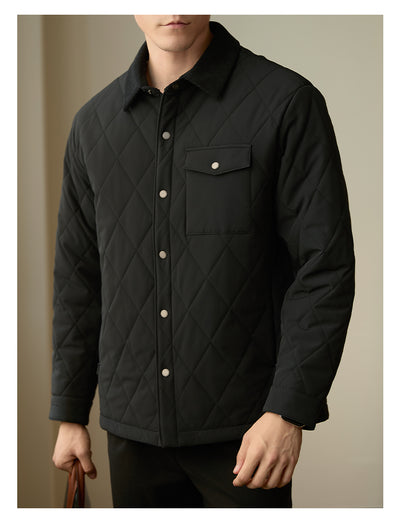 Abrigo Acolchado para Hombre con Cuello Solapa - Chaqueta Térmica - Image 13
