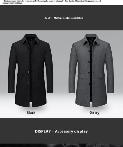 Abrigo de Lana Premium para Hombre Maduro - Estilo Solapa Clásica - Image 8
