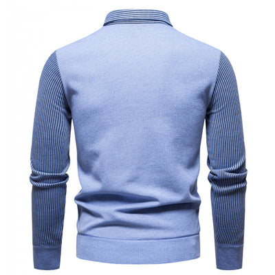 Camisa Térmica Hombre Manga Larga Efecto Doble Tela con Rayas y Forro Polar - Image 5